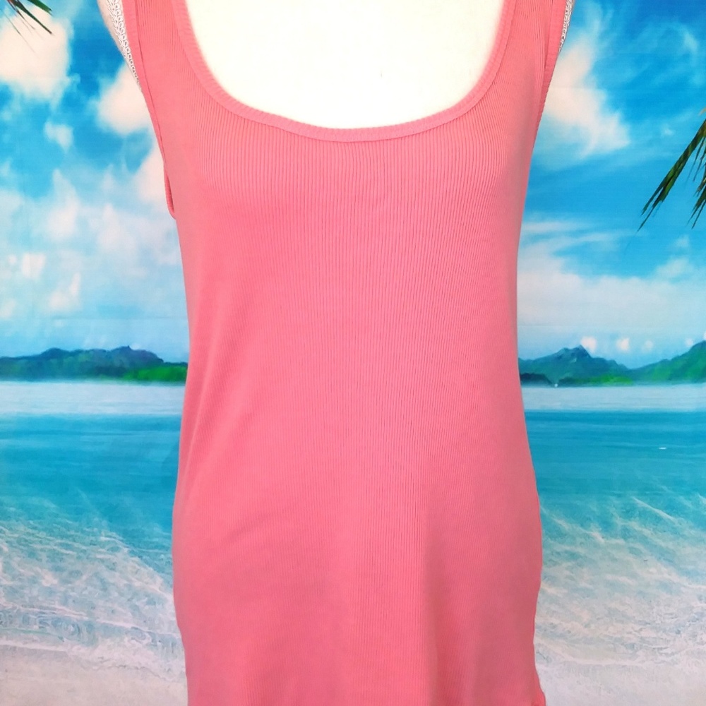 Bath & Body Works Pink Ribbed Tank L/XL - Picture 3 of 7